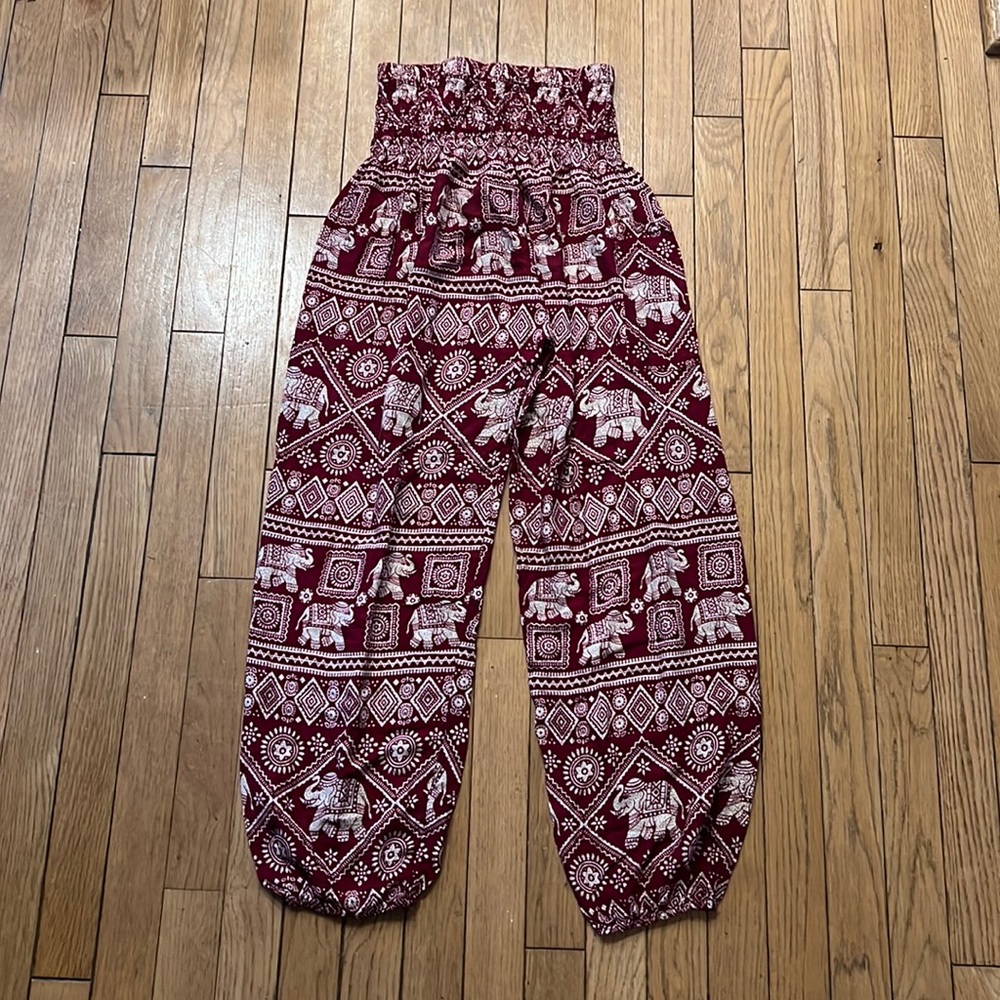 Red elephant pants